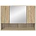 Mobiletto per specchio da bagno rovere sonoma 80 x 17 x 55 cm - Foto miniatura 6