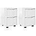 Comodini con cassetto 2 pcs Bianco Lucido 30,5 x 30 x 43 cm - Foto miniatura 1