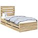 Struttura del letto con cassetto Rovere Sonoma 100 x 200 cm - Foto miniatura 1