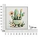 Stampa Su Tela Laccata Con Vasetto Di Cactus D, 40x40 Cm - Foto miniatura 6
