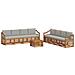 Set divani con cuscino 9 pcs Grigio Naturale e Chiaro - Foto miniatura 1