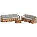 Set divani con cuscino 9 pcs Grigio Naturale e Chiaro - Foto miniatura 3