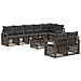 Set Divano da Giardino 9 pcs Grigio polyrattan - Foto miniatura 1