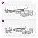 Set Divano da Giardino 9 pcs Grigio polyrattan - Foto miniatura 7