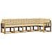 Set di divani da esterno con cuscino 6 pcs Bianco e Beige - Foto miniatura 1