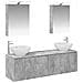 Set di Armadi da Bagno 5 pcs Grigio Cemento - Foto miniatura 1