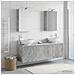 Set di Armadi da Bagno 5 pcs Grigio Cemento - Foto miniatura 2