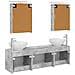 Set di Armadi da Bagno 5 pcs Grigio Cemento - Foto miniatura 8
