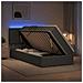 Letto con contenitore LED e materasso Grigio Scuro 90 x 200 cm - Foto miniatura 4