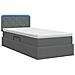 Letto con contenitore LED e materasso Grigio Scuro 90 x 200 cm - Foto miniatura 9