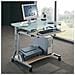ICA-TB 3791A - Scrivania per PC Compatta in Metallo e Vetro con Ruote - Foto miniatura 2