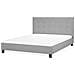 Letto In Tessuto Grigio Chiaro 160x200 Cm La Rochelle - Foto miniatura 6