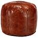 Pouf Tanno 40x35 Cm In Vera Pelle Di Capra - Foto miniatura 1