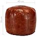 Pouf Tanno 40x35 Cm In Vera Pelle Di Capra - Foto miniatura 4