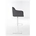 Sgabello Alto Bar Damaso I Sgabello Design Cucina Trapuntato in Tessuto con Braccioli E Schienale Imbottiti l Sedia Sgabello Bar Pub con Poggiapiedi Grigio Titanio Bianco - Foto miniatura 3