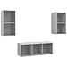 Set Porta TV 3 pz Grigio Cemento in Truciolato - Foto miniatura 1
