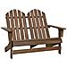 Sedia da Giardino Adirondack a 2 Posti Legno di Abete Marrone - Foto miniatura 1