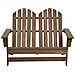 Sedia da Giardino Adirondack a 2 Posti Legno di Abete Marrone - Foto miniatura 2