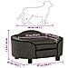 Divano Per Cani Grigio Scuro 67x47x36 Cm In Peluche - Foto miniatura 5