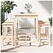 Set Bar Da Giardino 5 Pz In Legno Massello Di Pino - Foto miniatura 3