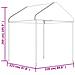 Gazebo Con Tetto Bianco 6,69x2,28x2,69 M In Polietilene - Foto miniatura 4