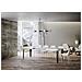Tavolo Allungabile 90x180/284 Cm Karamay Telaio Antracite - Bianco Frassino - Foto miniatura 3