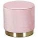 Pouf Contenitore Rotondo In Velluto Rosa - Foto miniatura 1