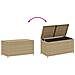 Contenitore Da Giardino Beige Misto 190l In Polyrattan - Foto miniatura 4