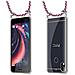Catena Di Telefoni Cellulari Compatibile Con Htc Desire 10 Lifestyle / Desire 825 In Rosso Bianco - Coperchio Protettivo In Silicone Con Anelli D'argento, Cinturino In Corda E Custodia Staccabile - Foto miniatura 7