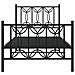 Giroletto Con Testiera E Pediera Metallo Nero 75x190 Cm - Foto miniatura 4