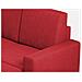 Divano Sakar 2 Posti (due Sedute Da 60cm) + Pouf Misure Esterne L. 148 P. 155 Colore Rosso - Foto miniatura 2