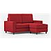 Divano Sakar 2 Posti (due Sedute Da 60cm) + Pouf Misure Esterne L. 148 P. 155 Colore Rosso - Foto miniatura 4