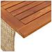 Tavolo Giardino Piano Legno Acacia Beige 105x75x72cm Polyrattan - Foto miniatura 6