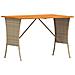 Tavolo Giardino Piano Legno Acacia Beige 105x75x72cm Polyrattan - Foto miniatura 7