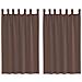 Tende In Voile Con Linguetta 2 Pz Marrone - Foto miniatura 1
