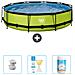Piscina Fuori Terra - In Giro - 360x360x76 Cm - Groen - Include Accessori Coordinati Cb85 - Foto miniatura 1