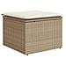 Sgabello Giardino con Cuscino Beige 55x55x37 cm in Polyrattan - Foto miniatura 1