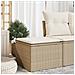 Sgabello Giardino con Cuscino Beige 55x55x37 cm in Polyrattan - Foto miniatura 2