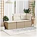 Sgabello Giardino con Cuscino Beige 55x55x37 cm in Polyrattan - Foto miniatura 3