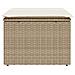 Sgabello Giardino con Cuscino Beige 55x55x37 cm in Polyrattan - Foto miniatura 4