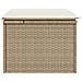 Sgabello Giardino con Cuscino Beige 55x55x37 cm in Polyrattan - Foto miniatura 5