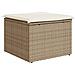 Sgabello Giardino con Cuscino Beige 55x55x37 cm in Polyrattan - Foto miniatura 6