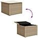 Sgabello Giardino con Cuscino Beige 55x55x37 cm in Polyrattan - Foto miniatura 8