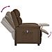 Poltrona Elettrica Reclinabile Marrone in Tessuto - Foto miniatura 6