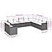 Set Divano da Giardino 10 pz con Cuscini Grigio in Polyrattan - Foto miniatura 3