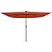 Ombrello da giardino Rosso e Nero 295 x 295 x 245 cm - Foto miniatura 1