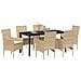 Set da Pranzo per Giardino con cuscino 7 pcs Beige Poly Rattan - Foto miniatura 3