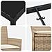 Set da Pranzo per Giardino 5 pcs Beige polyrattan - Foto miniatura 9