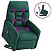 Poltrona Alzapersona Massaggiante Verde Scuro in Tessuto - Foto miniatura 1
