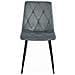 Sedia TYRA in velluto grigio argento con gambe in metallo nero x1 - Foto miniatura 2